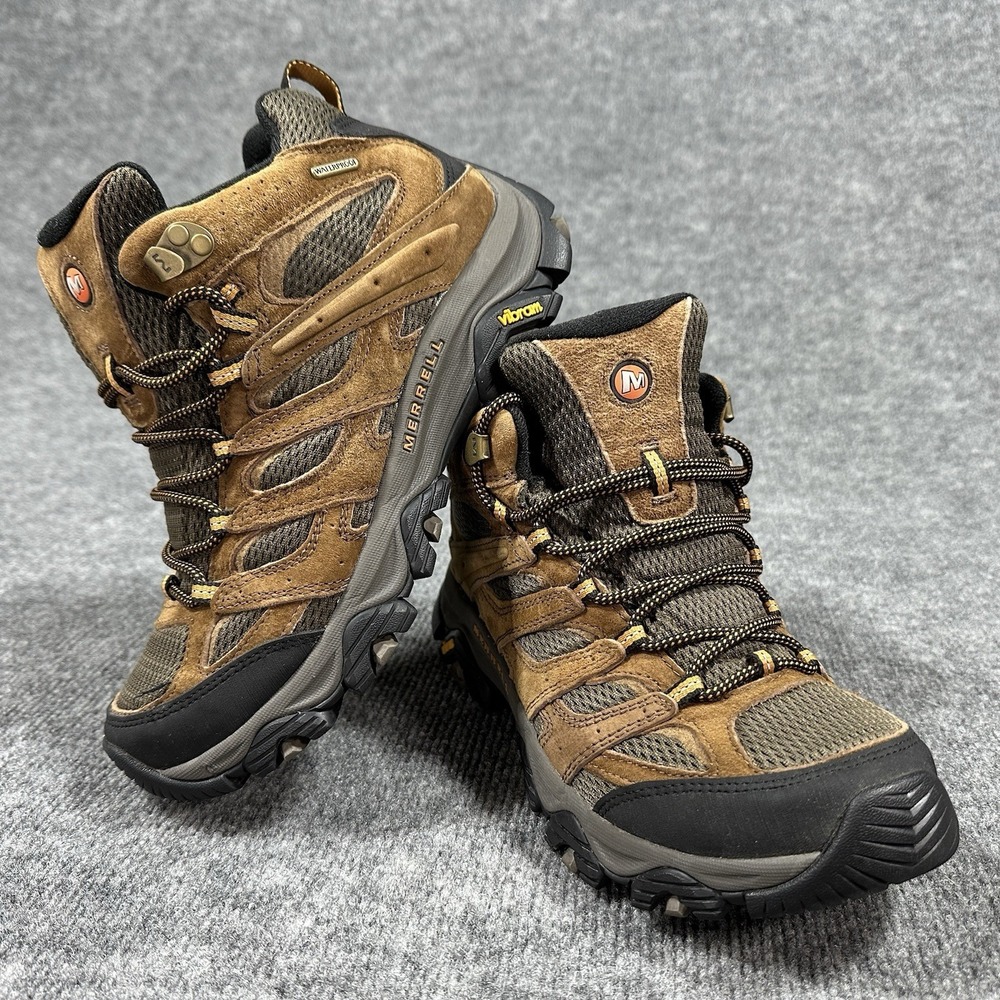 Merrell Moab 3 Mid Waterproof Hiking Boot Earth Men's 8.5 Vibram Rugged Outdoor